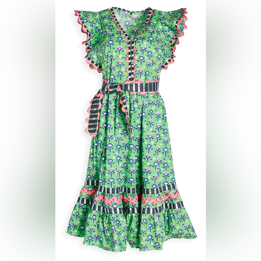 CeliaB Green Floral Midi Dress